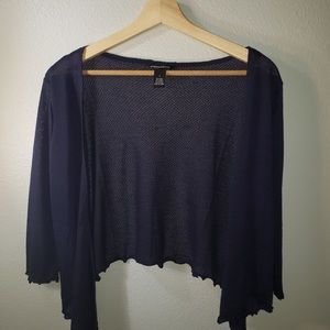 Navy blue shrug.